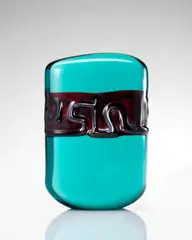 Abstract Form by Ermanno Nason, for Vetreria Gino Cenedese, solid glass with applied decorative band, offered Feb 2023