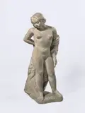 Bernhard Hoetger, Stehender weiblicher Akt (Äppelken), 1936, Gips mit graugrüner Oberflächentönung