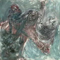 Martin Disler, Fremde und Schatten No. 5, 1991, Öl und Acryl auf Leinwand