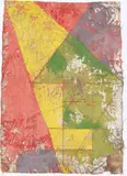 Hermann Glöckner, Gelber Strahl 2, 1936, Öl auf Leinwand, auf leinenbezogenen Karton gelegt