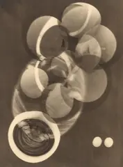 Otto Steinert, Ohne Titel (Photogramm mit Bällen und Kreisen), 1948, Vintage. Silbergelatineabzug eines Photogramms