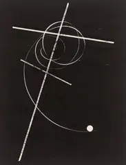 Otto Steinert, Verspielter Punkt, 1948, Vintage. Silbergelatineabzug eines Photogramms