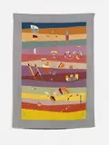 Horizontalee“ – nach dem Karton „Horizontales by Wassily Kandinsky, 1939, Tapisserie (Wolle geknüpft) – Hersteller: Tabard Frères & Sœurs, Aubusson, sold May 2019