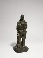 William Wauer, Stehende, 1928, Bronze mit dunkelbrauner Patina
