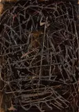 Imi Knoebel, Ohne Titel, 1990, Acryl auf Holz, geflext