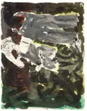 Georg Baselitz, Waldarbeiter Remix, 2006, Aquarell und Tusche in Feder und Pinsel auf Bütten