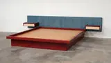 Ettore Sottsass, Bed with attached cantilevered side table