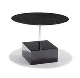 Ettore Sottsass, Circular coffee table with square base