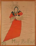 May Belfort by Henri de Toulouse-Lautrec, 1895, Colored lithograph poster, sold Mar 2011
