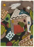 Clifford Odets, The Guarded House, 1947, Watercolor, gouache and ink on paper