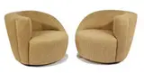 Vladimir Kagan, Pair of Cork Screw chairs