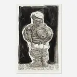 Trenton Doyle Hancock, Buff and Britches, 2010, acrylic and mixed media on paper