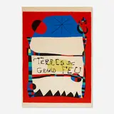 Terres de Grand Feu by Joan Miró, 1956, lithograph in colors on Arches, sold Dec 2020