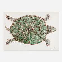 Carlos Estévez, El Tiempo de los Humanos, 1995, watercolor, gouache and crayon on paper