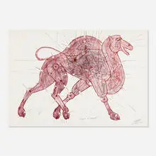 Carlos Estévez, Cruzar en el Desierto, 1995, watercolor, gouache and crayon on paper