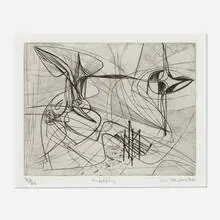 Unfolding by Stanley William Hayter, 1946, etching, sold Dec 2020