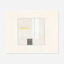 Burgoyne Diller, Untitled (Second Theme), 1962, graphite and crayon on paper