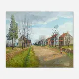 Walter Emerson Baum, Village Leideytown Spring, 1925, oil on canvas