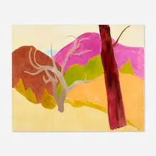 Sally Michel Avery, Magenta Mountain, 1988, oil on canvas