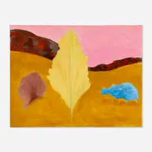 Trees and Winds by Sally Michel Avery, 1971, oil on canvas, sold Nov 2020