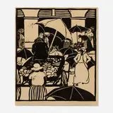 Anna Heyward Taylor, July in Charleston, 1928, woodcut