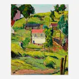 George Adomeit, West Virginia Hill Side, 1930, oil on canvas board