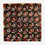 Mennonite, Fan quilt, wool, cotton, thread