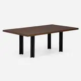 Peter Mielach, Unique dining table, c. 2000, oak, lacquered steel