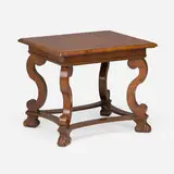 Empire Style, Marquetry occasional table, mahogany, burl, mixed wood inlay