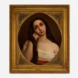 attribution Natale Schiavoni, Portrait of Mary Magdalene, c. 1840, oil on canvas