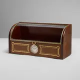 Special order motorist nécessaire with clock for Rolls-Royce by Claude Moliterni, c. 1930, mahogany, gilt brass, glass, nickel-plated metal, diamonds, gold, offered Apr 2025