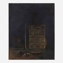 Torre del Greco (Nuit napolitaine) by Eugene Berman, 1929, oil on canvas, offered Aug 2024