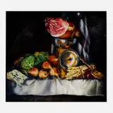 Melanie Baker, To Market, To Market (from the Feasts series), 2011, oil on linen