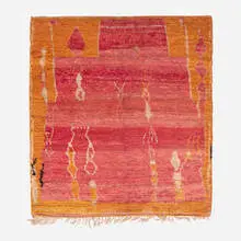 Pile carpet by Moroccan, c. 1955, hand-knotted wool, offered Oct 2023