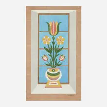 Richard Peter Hoffman, Flower Pot, 1960, mixed media on paper