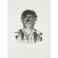 Alfred Leslie, Self Portrait, 1974, lithograph on paper