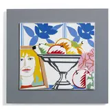 Tom Wesselmann, Still Life with Fruit, Petunias and Claire, 1988, porcelain