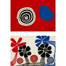 American Revolution Bicentennial; Les Plans by Alexander Calder, 1975, hand-woven wool, sold Sep 2010