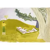 Sally Michel Avery, untitled (Figure with Sheep)
