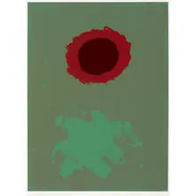 Chrome Green by Adolph Gottlieb, 1972, screenprint on paper, sold Sep 2010