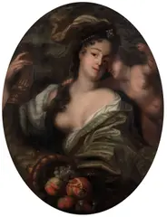 Pierre Gobert, Portrait of a lady, traditionally identified as Françoise d'Aubigné, Marquise de Maintenon,  as Abundance, oil on canvas