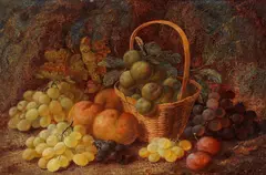 Vincent Clare, Still lifes of fruit, a pair, oil on canvas