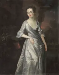 Philippe Mercier, Portrait of a lady, three-quarter-length, in a white dress, oil on canvas
