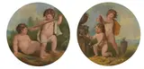 Giovanni Battista Cipriani, An Infant Bacchanale; Putti with Bacchus' Thyrsus, a pair, oil on canvas