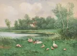 Constant Artz, Ducklings by the waterside