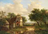 Joseph Thors, Landscapes near Leamington, Warwickshire, a pair, oil on canvas