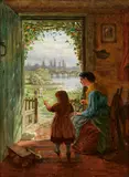 Robert W. Wright, Roasting chestnuts; Home is the fisherman, oil on panel