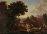 Jan Baptiste de Jonghe, Herding the flock, oil on canvas
