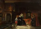 Hubertus van Hove, The widow's support, oil on panel