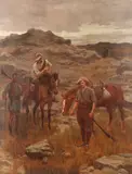 Frank Dadd, The long road home, oil on canvas